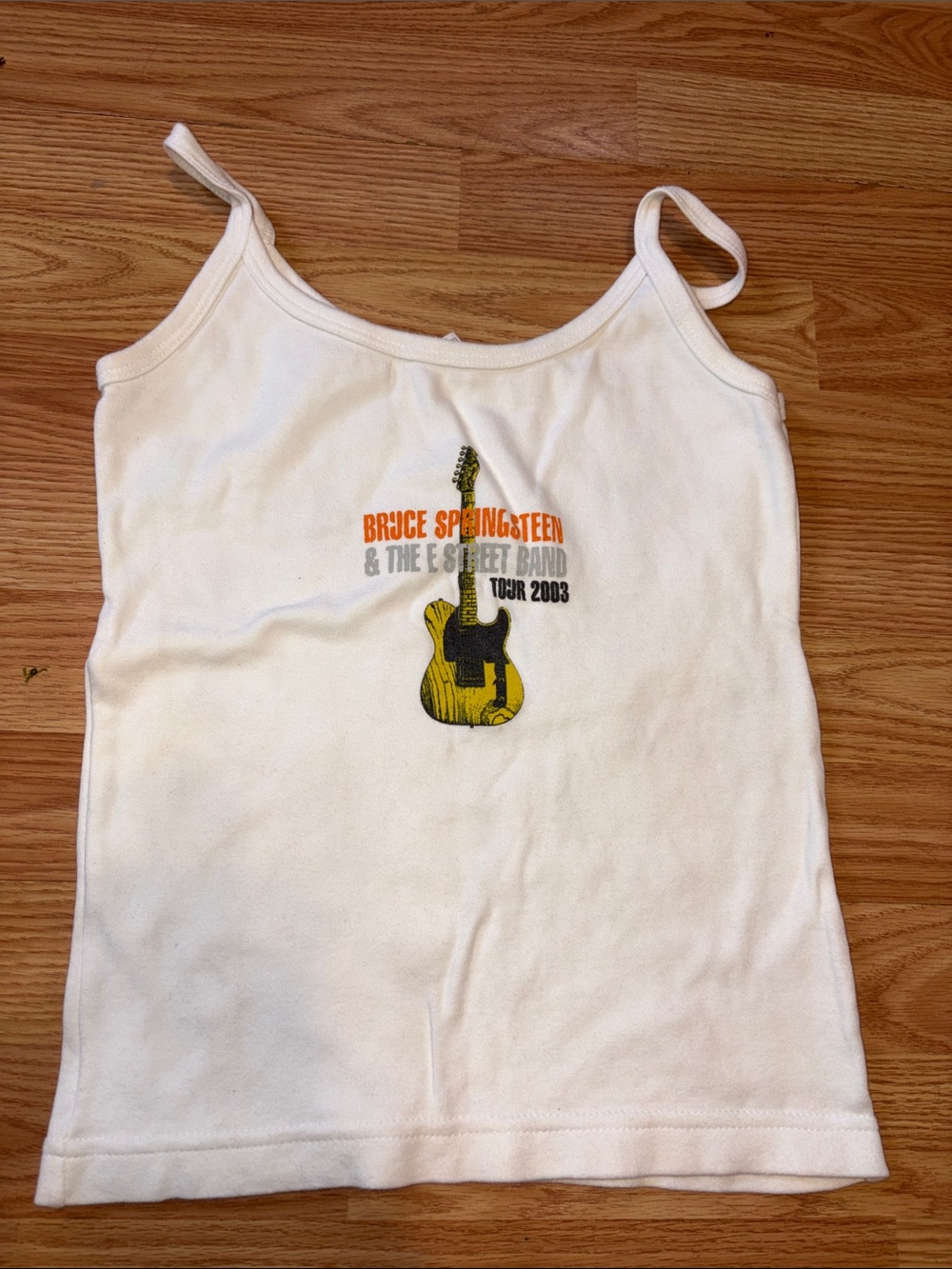 Bruce Springsteen Graphic White Womens Tank Top